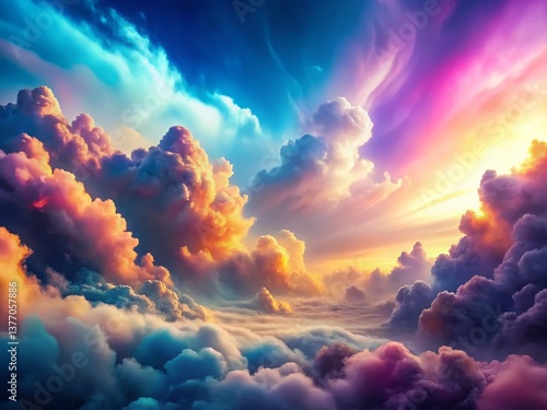 Surreal Sky: Dreamlike Cloudscape with Ethereal Lighting