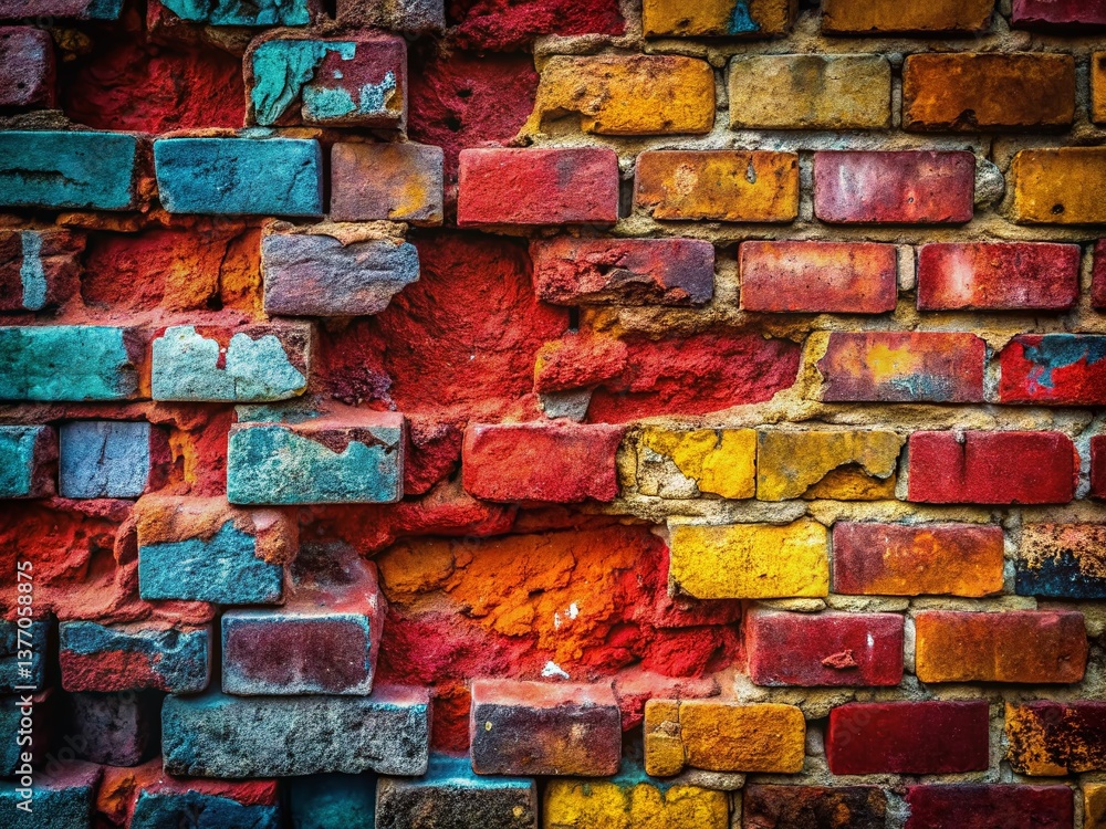 Textured Brick Wall Background: Grunge Red Brick Masonry Surface