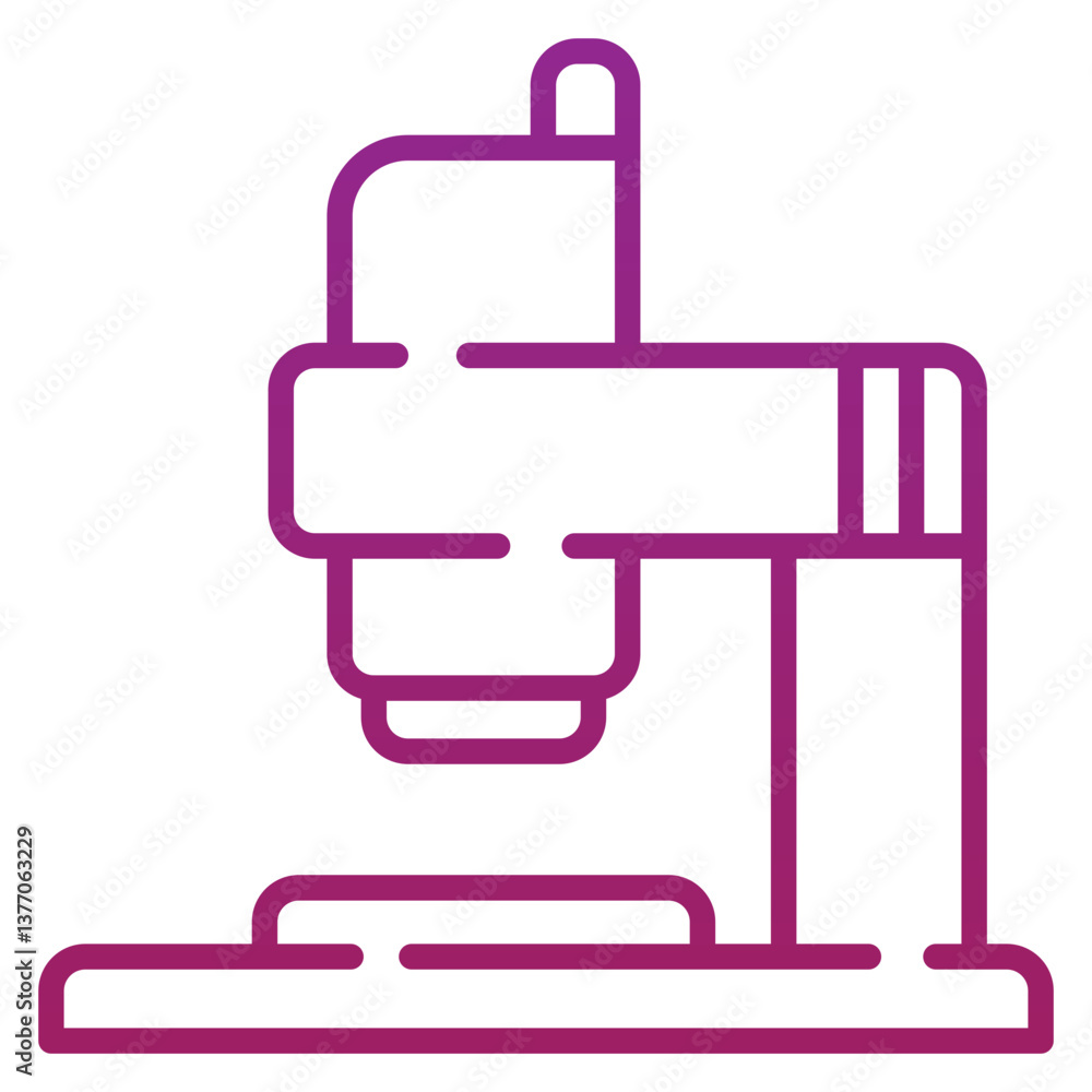 Microscope Gradient Icon Microscope Gradient Icon