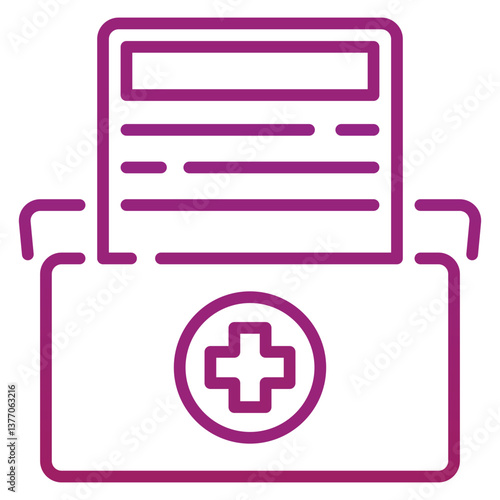 Medical History Gradient Icon