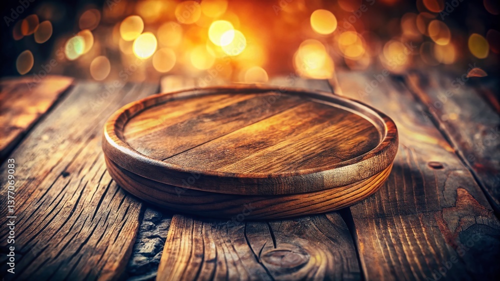 Obraz premium Vintage Rustic Wooden Round Circle Texture Background