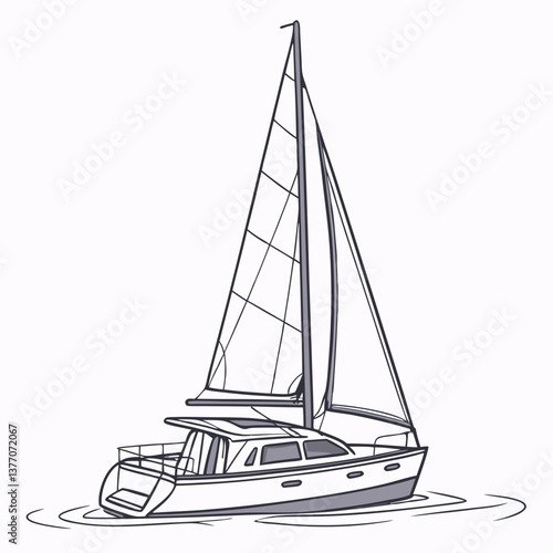 Boat and ship vector illustration white background