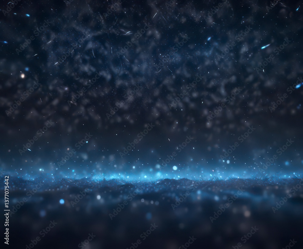 Dark Blue Magic Night Sky with Sparkling Glitter Bokeh and Light Art, magic night sky, dark blue frame, sparkling glitter Dark Blue Magic Night Sky with Sparkling Glitter Bokeh and Light Art, magic night sky, dark blue frame, sparkling glitter