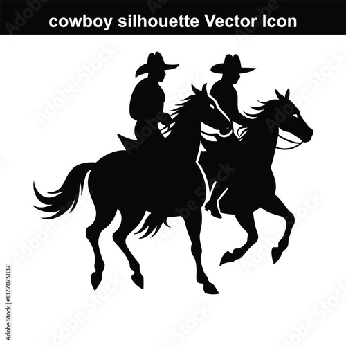 Silhouette of a horse and rider racing in a western equestrian style