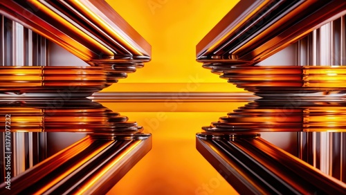 Abstract Orange and Brown Geometric Background