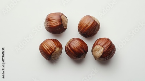 Wallpaper Mural Hazelnuts Isolated on White Background for Food Photography  Torontodigital.ca