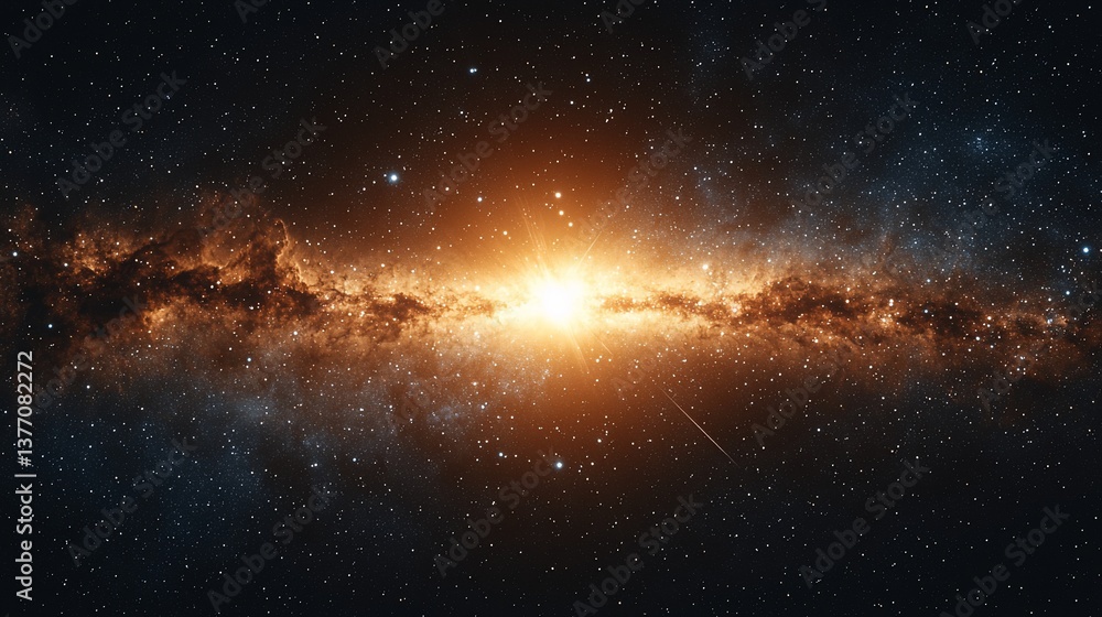 Fototapeta premium Cosmic Galaxy Nebula Space Exploration Background