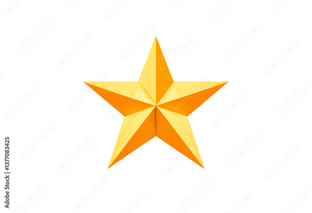 Obraz premium Vector yellow star isolated on transparent background
