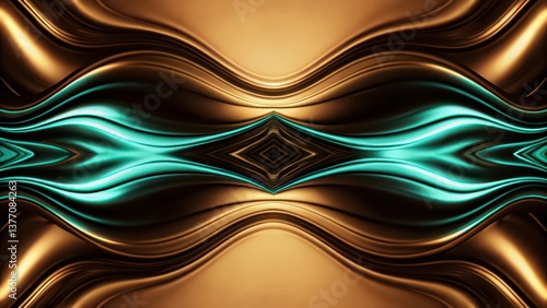 Abstract Background: Metallic Wave Pattern