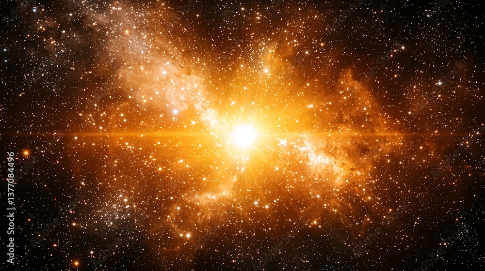 Naklejka premium Cosmic Nebula Energy Burst