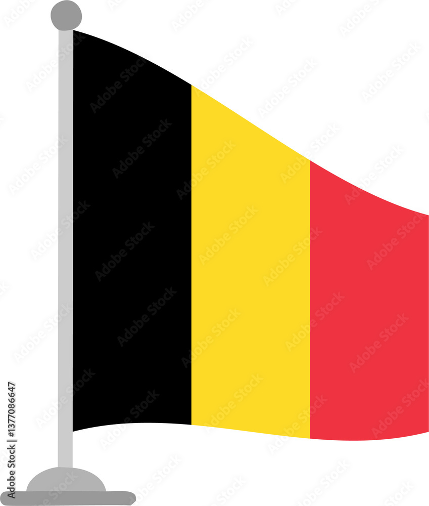 Fototapeta premium flag, belgium, country, national, europe, symbol, belgian, button, banner, nation, yellow, waving, icon, red, illustration, patriotism, vector, wind, isolated, 3d, emblem, brussels, sign, design, map