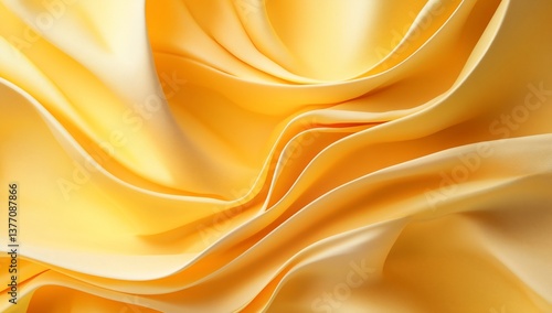 Soft, flowing pale yellow fabric with elegant, swirling folds