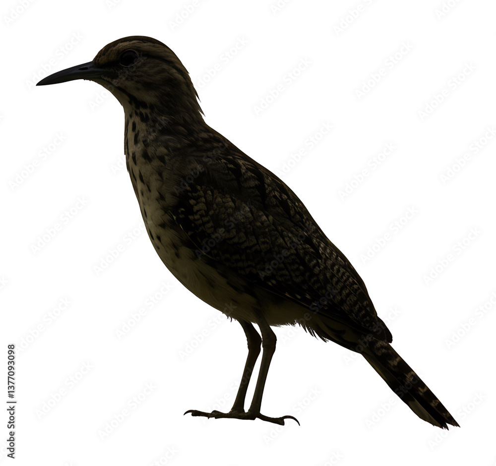 Obraz premium 静かに立つ鳥シルエット