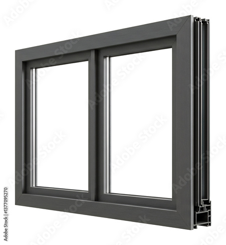 モダンなアルミ製スライド窓