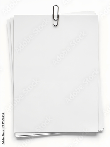 Piece of paper with a yellow sticky note for office, business, reminder, communication, organization concepts in stock photos, presentations, designs.
