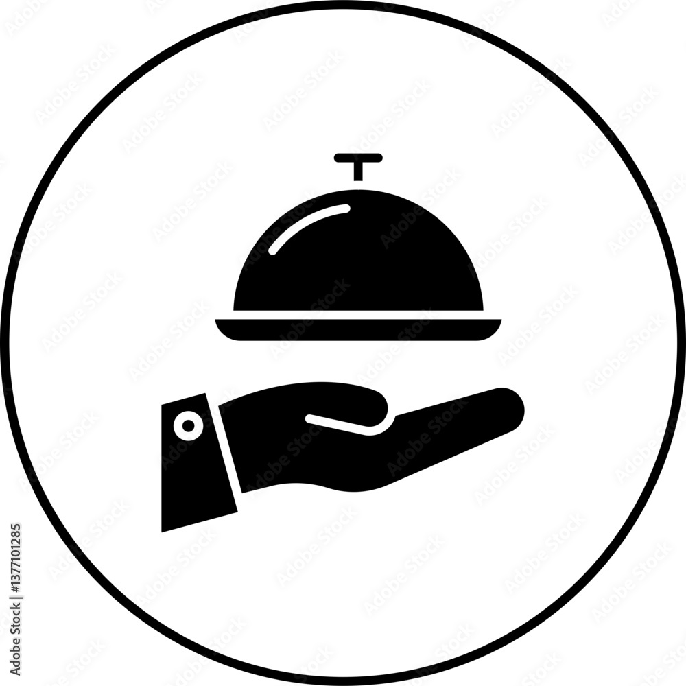 Fototapeta premium Room Service Icon
