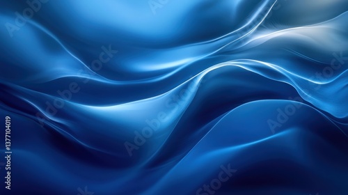 Wallpaper Mural Abstract flowing blue waves Torontodigital.ca