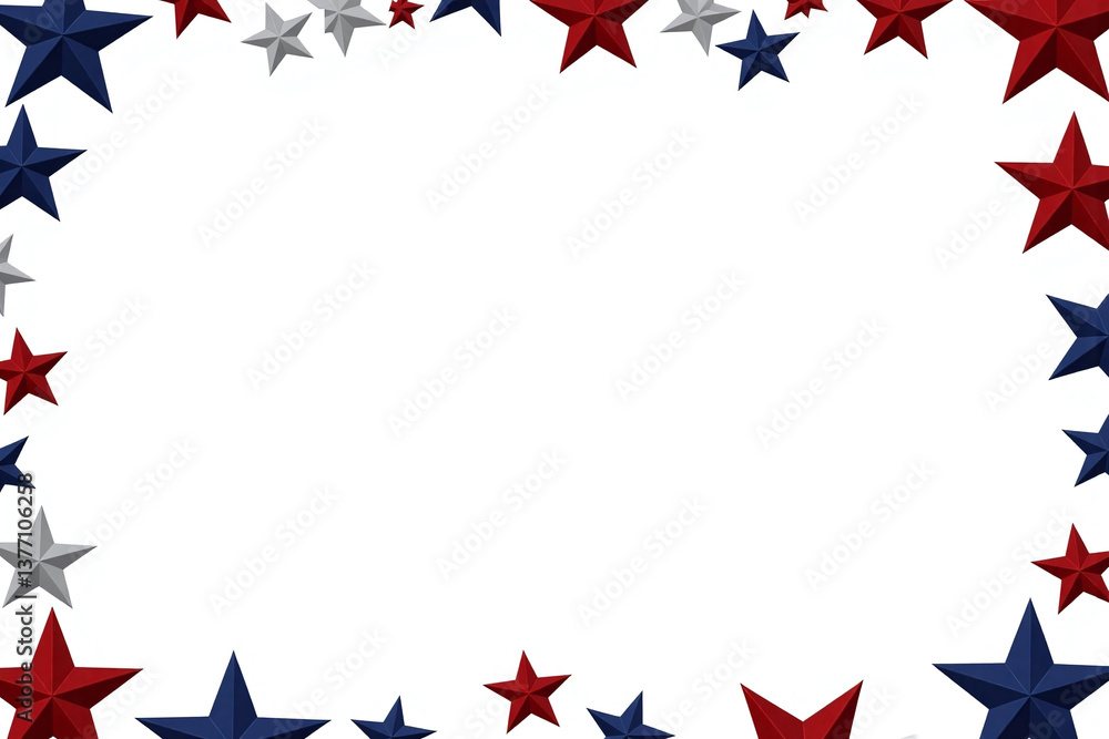 frame made out of red white and blue stars frame made out of red white and blue stars