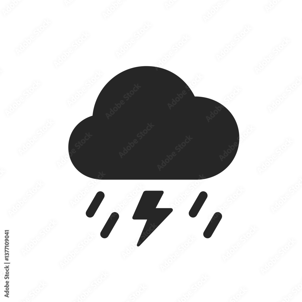 Cloud Lightning Rain Filled Cloud Lightning Rain Filled