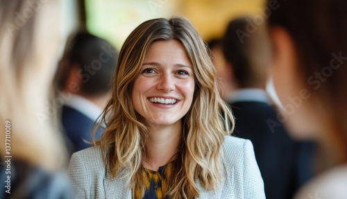 Wallpaper Mural Business networking professionals connect at a trade show, refining their communication skills while engaging in product showcases and seminars. Torontodigital.ca