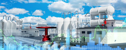 Industrial factory. Financi...