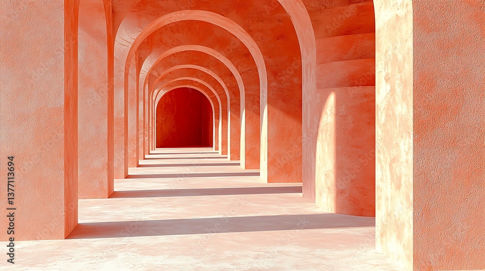 Fototapeta premium Coral Archway Perspective
