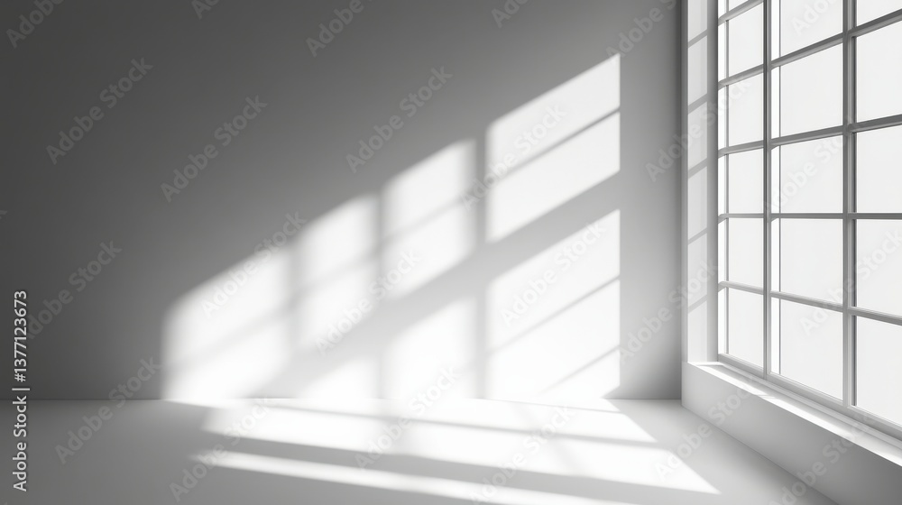 Empty Room with Sunlight and Shadows Empty Room with Sunlight and Shadows