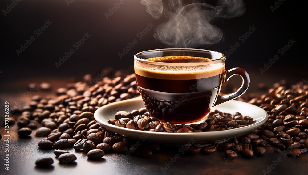 cup of coffee with beans cup of coffee with beans