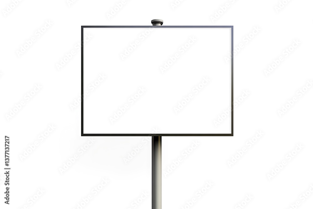 White blank flag waving on a pole on white background White blank flag waving on a pole on white background