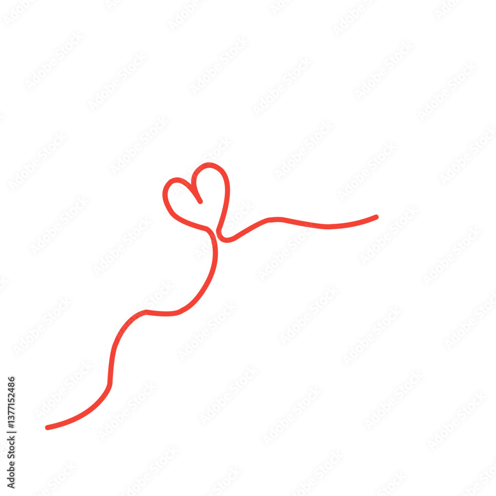 heart doodle line heart doodle line
