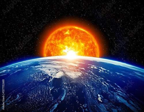 earth and sun