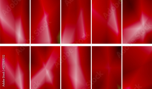 Collection. Abstract red background. Blurred colors. Gradient mesh. Modern design template for posters, ad banners, brochures, flyers, covers, websites.