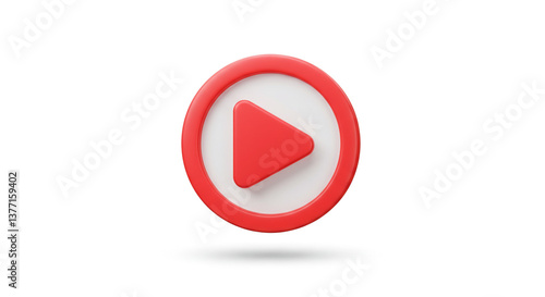 Free Download A vibrant red play button promises exciting adventures and captivating stories, ready to transport you to new worlds with a clean, simple design. - GFXLoad