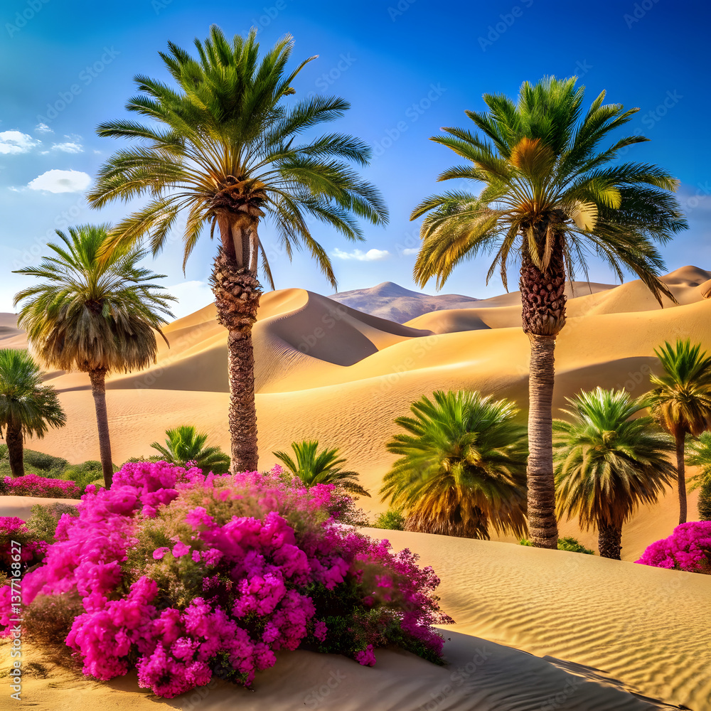 Fototapeta premium palm trees on the beach