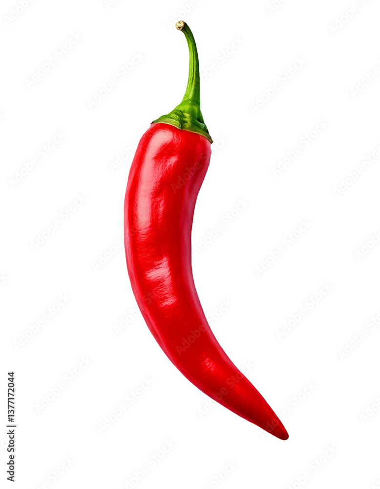 Red Chili Pepper Isolated on a Transparent Background Red Chili Pepper Isolated on a Transparent Background