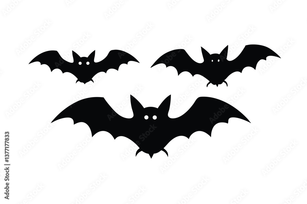 Fototapeta premium halloween-bats-white-background eps