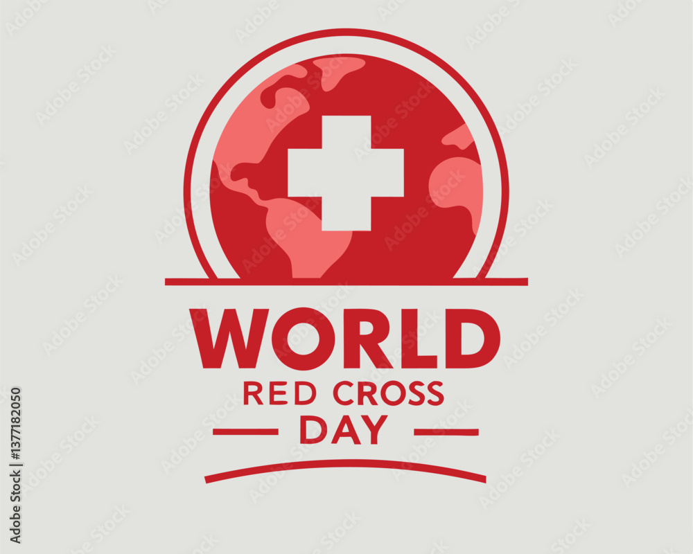 Obraz premium Celebrating World Red Cross Day: Symbol of Global Humanitarian Support.