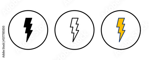 Lightning icon vector. electric icon vector. power icon. energy sign