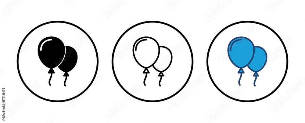 Balloon icon vector. party balloon icon decoration birthday vector. Balloon black silhouette icon Balloon icon vector. party balloon icon decoration birthday vector. Balloon black silhouette icon