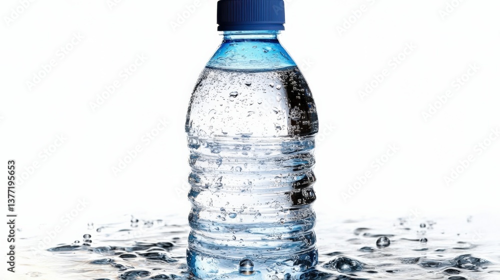 Clear Plastic Water Bottle with Water Drops Clear Plastic Water Bottle with Water Drops