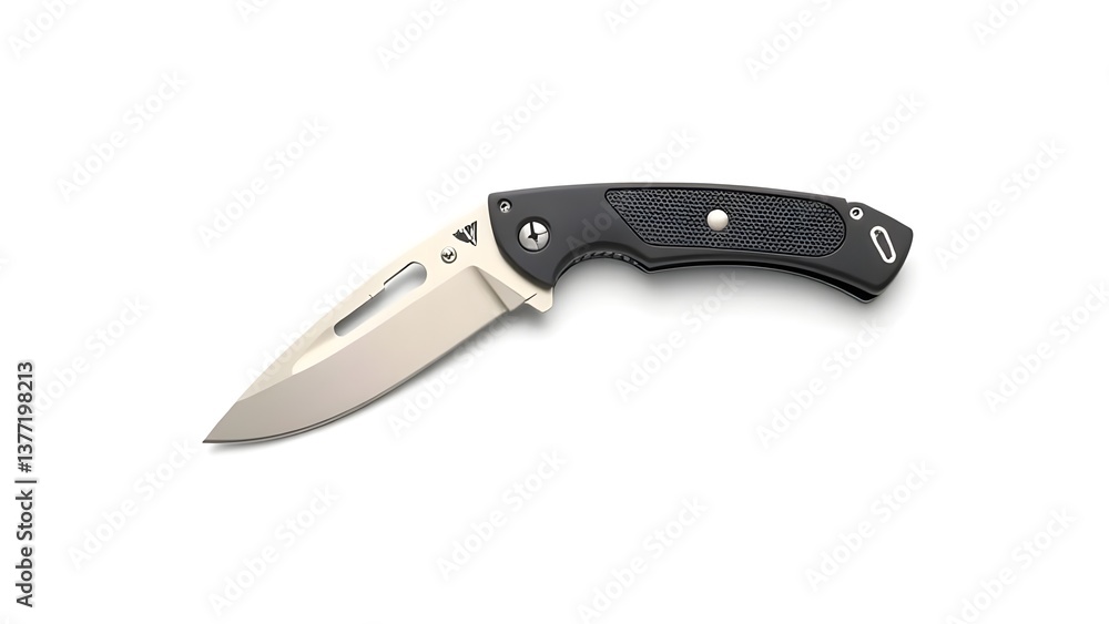 Fototapeta premium A Compact and Foldable Utility Knife with a Stainless Steel Blade
