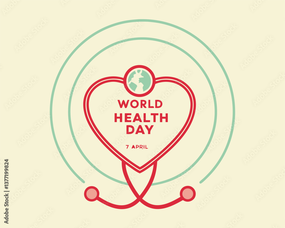 World Health Day: Stethoscope with Globe for Global Healthcare Awareness. World Health Day: Stethoscope with Globe for Global Healthcare Awareness.