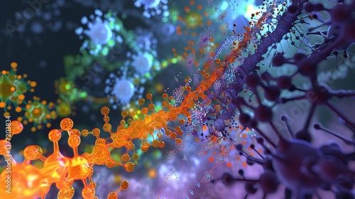 Glowing Cosmic Fractal Explosion   Abstract Futuristic Digital Art Representation of Dynamic Energy Chaos and Complexity in the Digital Realm