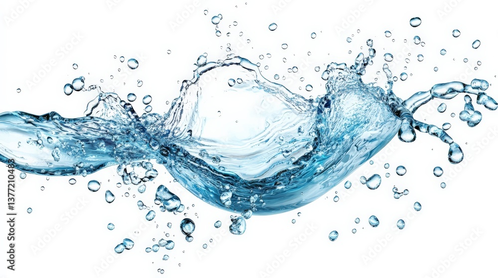 Water Splashing in Motion