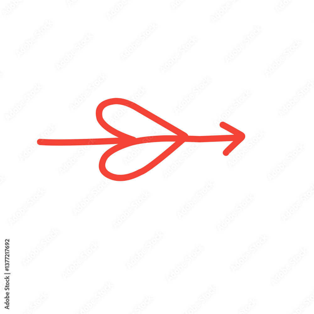 heart shape arrow line heart shape arrow line