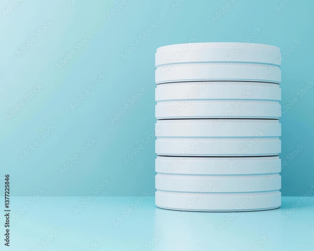 Obraz premium Minimalist 3D rendering of a structured database network