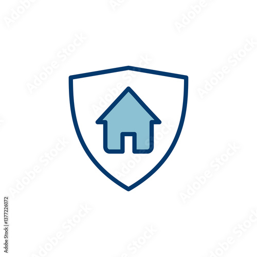 Home insurance icon vector isolated on white background. home protection icon