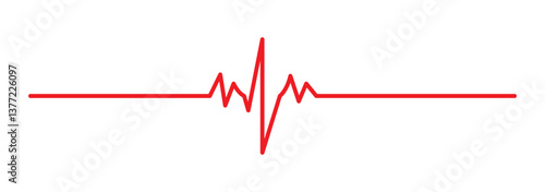Heart beat line icon. EKG heart beat line, Cardiogram line icon, sign. Heart pulse silhouette, icon,Vector illustration design isolated