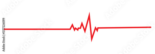 Heart beat line icon. EKG heart beat line, Cardiogram line icon, sign. Heart pulse silhouette, icon,Vector illustration design isolated