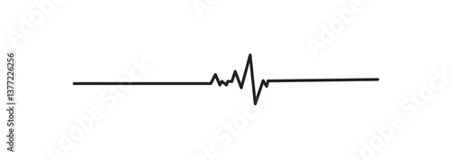 Heart beat line icon. EKG heart beat line, Cardiogram line icon, sign. Heart pulse silhouette, icon,Vector illustration design isolated